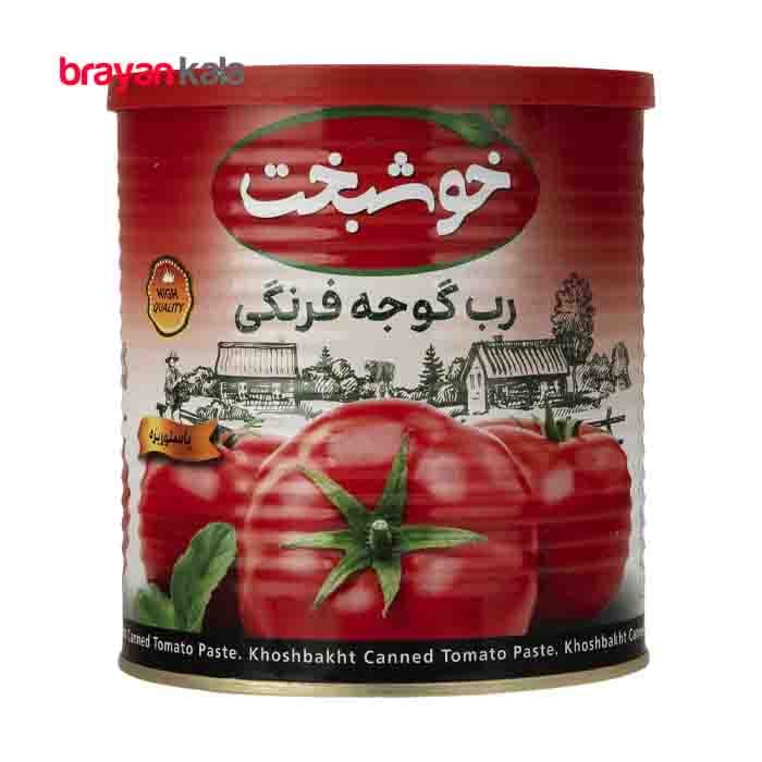 عکس اصلی رب گوجه فرنگی خوشبخت مقدار 800 گرمی